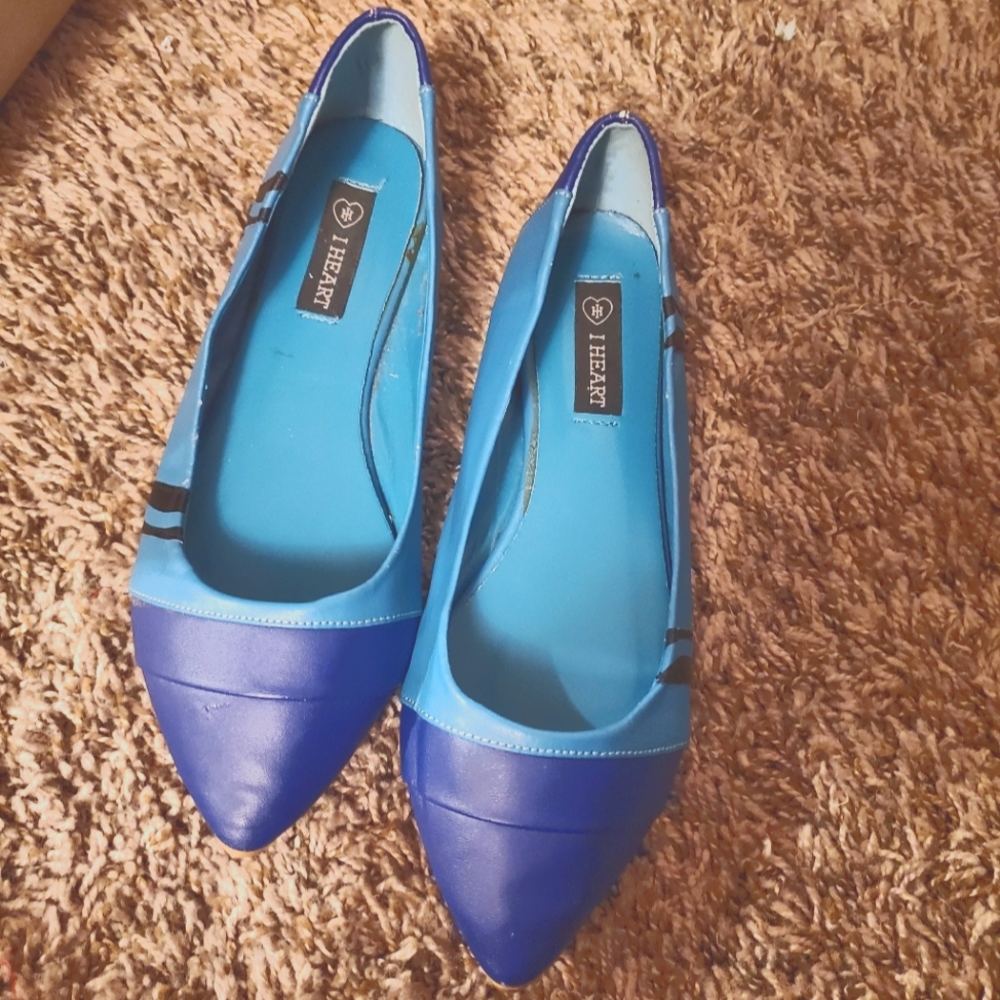Iron Fist BLUE crayon ballet flats Size 5.5